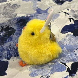 Bath And Body Works Fuzzy Baby Chick Bunny Ears Pocketbac Holder Keychain NWT